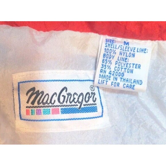 Vtg 80s 90s MacGregor Color Block Geometric Multicolor Windbreaker Track Jacket - Picture 6 of 9